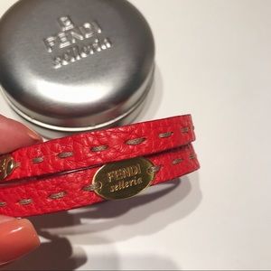 Fendi Selleria Bracelet in red